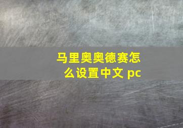 马里奥奥德赛怎么设置中文 pc